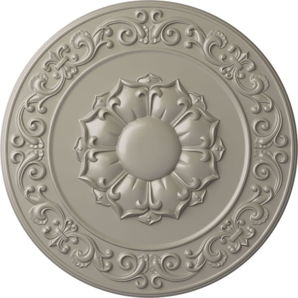Ekena Millwork Sydney Ceiling Medallion (Fits Canopies up to 5 3/4"), Hand-Painted Pearl White, 27 3/4"OD x 2"P CM27SYPWS - main